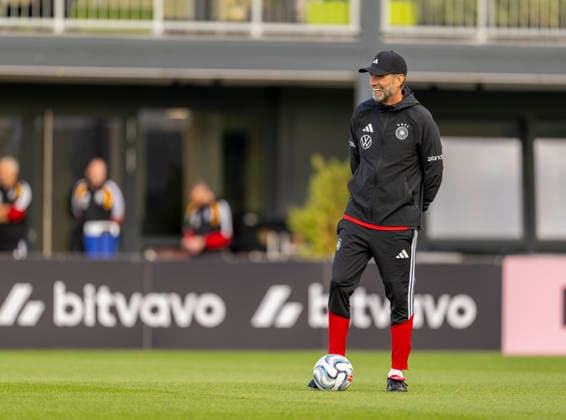 September 22, 2026, German National Soccer Team (DFB), training camp in Herzogenaurach, at the ADIDAS headquarters, ahead of the UEFA Nations League matches, German national team coach Jürgen Klopp smiling