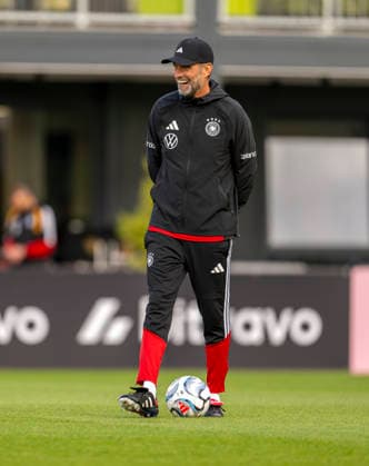 September 22, 2026, German National Soccer Team (DFB), training camp in Herzogenaurach, at the ADIDAS headquarters, ahead of the UEFA Nations League matches, German national team coach Jürgen Klopp smiling