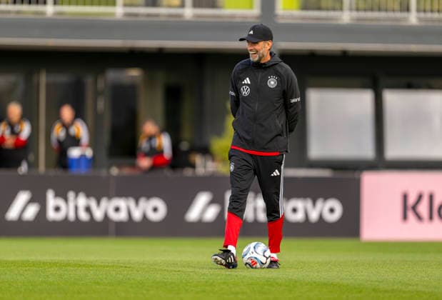 September 22, 2026, German National Soccer Team (DFB), training camp in Herzogenaurach, at the ADIDAS headquarters, ahead of the UEFA Nations League matches, German national team coach Jürgen Klopp smiling