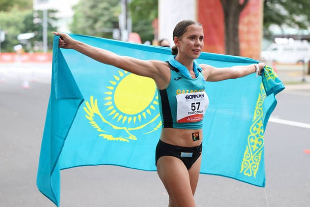 MOROZOVA Kristina (KAZ), SEPTEMBER 23, 2023 - Athletics : Women s Half Marathon Race Walk at Aichi Prefectual Government and Nagoya City Halls Loop Course during the Asian Games Aichi-Nagoya 2023 in Aichi, Japan.  aflo_350166160 KenichiroxOganex