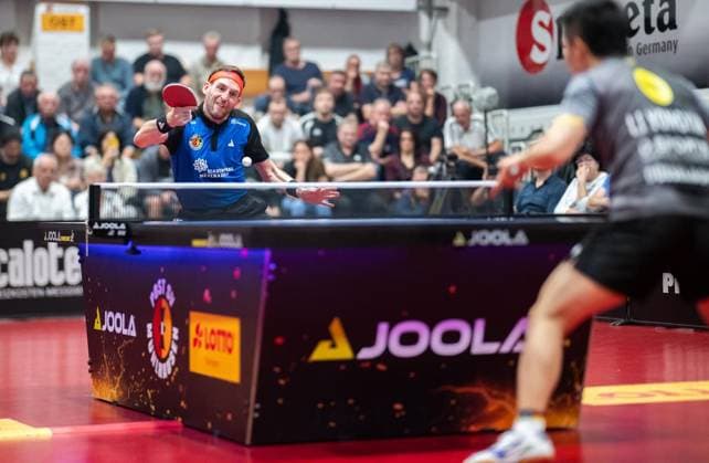 TABLE TENNIS 1ST BUNDESLIGA SEASON 2026–2027, MATCHDAY 5: MÜHLHAUSEN VS. DÜSSELDORF ** FOR EDITORIAL PURPOSES ONLY ** EDITORIAL USE ONLY ** p September 22, 2026 Mühlhausen Table Tennis 1st Bundesliga Season 2026–2027 Match Day 5 LOTTO Thüringen Center Court Post SV Mühlhausen vs. Borussia Düsseldorf Photo by Steffen Mengel Post SV Mühlhausen in action against Yongyin Li of Borussia Düsseldorf Germany Thuringia Mühlhausen Copyright SaschaxFromm Copyright: SaschaxFromm doc87pxfyge4i81aznk9f49 ,EDITORIAL USE ONLY Copyright: SaschaxFromm