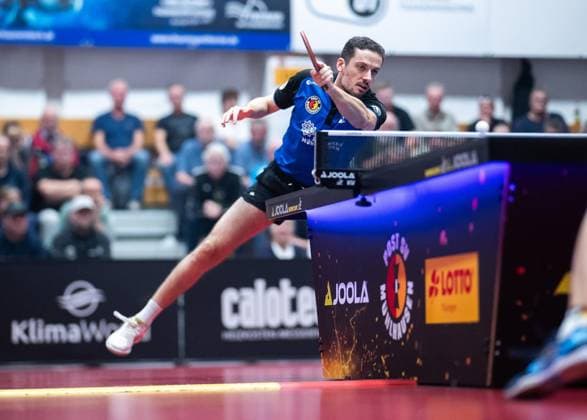 TABLE TENNIS 1ST BUNDESLIGA SEASON 2026–2027, MATCHDAY 5: MÜHLHAUSEN VS. DÜSSELDORF ** FOR EDITORIAL PURPOSES ONLY ** EDITORIAL USE ONLY ** p September 22, 2026 Mühlhausen Table Tennis 1st Bundesliga Season 2026–2027 Match Day 5 LOTTO Thüringen Center Court Post SV Mühlhausen vs. Borussia Düsseldorf In the photo: Marcos Freitas of Post SV Mühlhausen in action against Anton Källberg of Borussia Düsseldorf Germany Thuringia Mühlhausen Copyright SaschaxFromm Copyright: SaschaxFromm doc87pxd9v7qvcpbtli199 ,EDITORIAL USE ONLY Copyright: SaschaxFromm