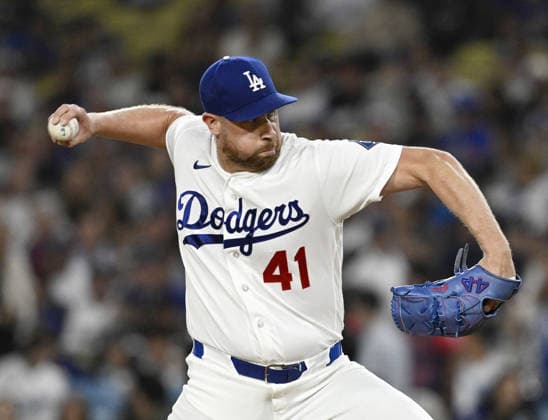 Baseball: Padres vs. Dodgers Los Angeles Dodgers right-hander Brock Stewart starts in a baseball game against the San Diego Padres at Dodger Stadium in Los Angeles on Sept. 22, 2026.  A14AA0005628348P