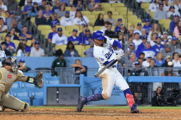 September 22, 2026, Los Angeles, California, USA: Mookie Betts 50 of the Los Angeles Dodgers during a regular-season MLB, Baseball Herren, USA game against the San Diego Padres on Tuesday September 22, 2026 at Dodger Stadium in Los Angeles, California. Dodgers defeat Padres, 7-0. JAVIER ROJAS PI Los Angeles USA - ZUMAp124 20260922_zaa_p124_026 Copyright: xJavierxRojasx
