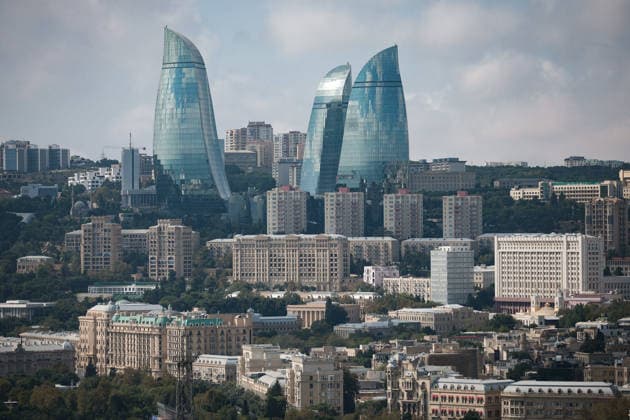 F1 - AZERBAIJAIN GRAND PRIX 2026 General view of the Baku city skyline during the 2026 Formula 1 Azerbaijan Grand Prix, 15th round of the 2026 Formula One World Championship, WM, Weltmeisterschaft from September 24 to 26, 2026 on the Baku City Circuit, in Baku, Azerbaijan - BakuAzerbaijan  Copyright: xEricxAlonsox