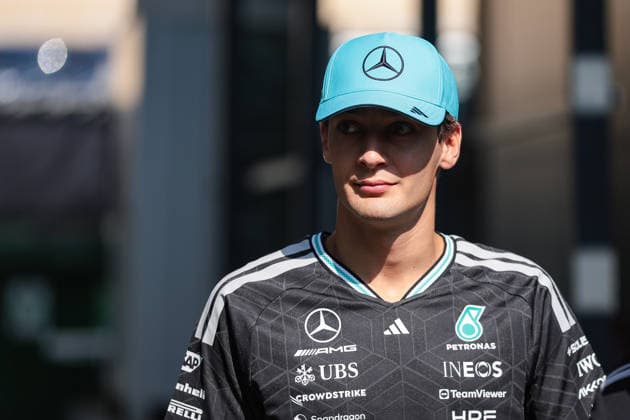 F1 - AZERBAIJAIN GRAND PRIX 2026 RUSSELL George (gbr), Mercedes AMG F1 Team W17, portrait during the 2026 Formula 1 Azerbaijan Grand Prix, 15th round of the 2026 Formula One World Championship, WM, Weltmeisterschaft from September 24 to 26, 2026 on the Baku City Circuit, in Baku, Azerbaijan - BakuAzerbaijan  Copyright: xEricxAlonsox