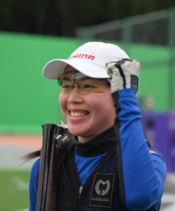 (260923) -- NAGOYA, Sept. 23, 2026 -- Jiang Yiting of China celebrates after the Skeet Women Individual Final of shooting at the 20th Asian Games Aichi-Nagoya 2026 in Toyota of Aichi Prefecture, Japan, Sept. 23, 2026. ) (SP)JAPAN-NAGOYA-ASIAN GAMES-SHOOTING-SKEET WOMEN-INDIVIDUAL FINAL LiuxLei 