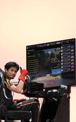 (260923) -- TOKONAME, Sept. 23, 2026 -- Taj Izrin Aiman Taj Madira of Malaysia celebrates after winning the esports auto racing Gran Turismo 7 at the 20th Asian Games Aichi-Nagoya 2026 in Tokoname, Aichi Prefecture, Japan, Sept. 23, 2026. ) (SP)JAPAN-TOKONAME-ASIAN GAMES-ESPORTS-AUTO RACING-GRAN TURISMO 7-FINAL ZhangxHaobo 