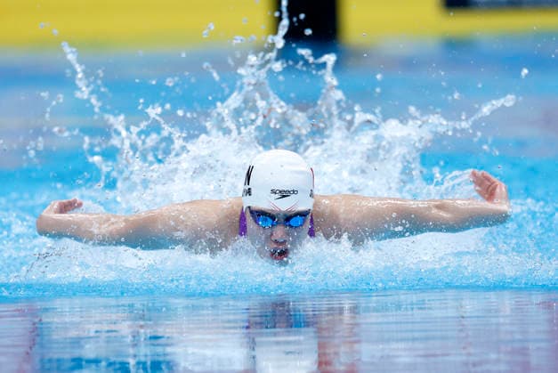 (260923) -- TOKYO, Sept. 23, 2026 -- Zhang Yufei of China competes during the women s 100m butterfly final at the 20th Asian Games Aichi-Nagoya 2026 in Tokyo, Japan, Sept. 23, 2026. ) (SP)JAPAN-TOKYO-ASIAN GAMES-SWIMMING-WOMEN S 100M BUTTERFLY WuxZhizun 