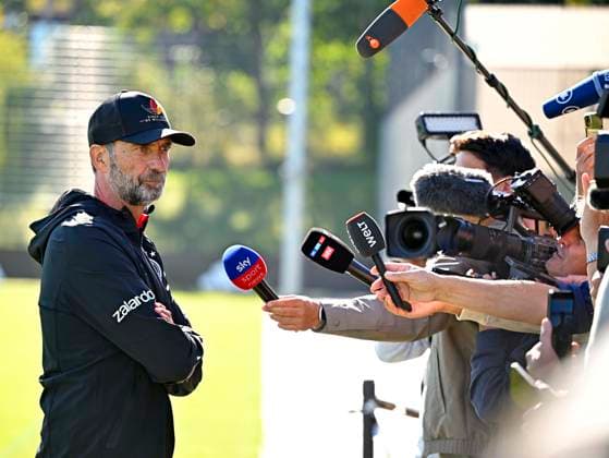 September 23, 2026, German National Soccer Team (DFB), training camp in Herzogenaurach, at the ADIDAS headquarters, ahead of the UEFA Nations League matches, Coach Jürgen Klopp of Germany during an interview
