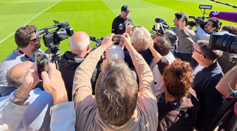 September 23, 2026 Soccer DFB German Soccer Federation National Team Germany Training xwoxzix Jürgen Klopp, Germany s national team coach, in a spontaneous interview with the media