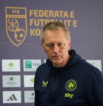 Republic of Ireland press conference, PK, Pressekonferenz Fadil Vokrri Stadium, Pristina, Kosovo 23 9 2026 Head Coach Heimir Hallgrimsson Heimir Hallgrimsson 23 9 2026  Copyright: xx RB1_1301
