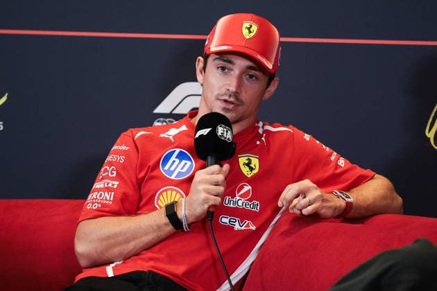 F1 - AZERBAIJAIN GRAND PRIX 2026 LECLERC Charles (mco), Scuderia Ferrari SF-26, portrait press conference, PK, Pressekonferenz during the 2026 Formula 1 Azerbaijan Grand Prix, 15th round of the 2026 Formula One World Championship, WM, Weltmeisterschaft from September 24 to 26, 2026 on the Baku City Circuit, in Baku, Azerbaijan - BakuAzerbaijan  Copyright: xEricxAlonsox