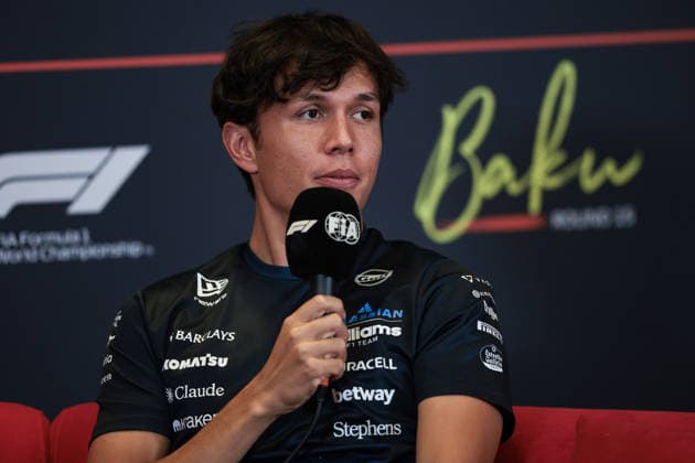 F1 - AZERBAIJAIN GRAND PRIX 2026 ALBON Alexander (tha), Williams F1 Team FW48, portrait press conference, PK, Pressekonferenz during the 2026 Formula 1 Azerbaijan Grand Prix, 15th round of the 2026 Formula One World Championship, WM, Weltmeisterschaft from September 24 to 26, 2026 on the Baku City Circuit, in Baku, Azerbaijan - BakuAzerbaijan  Copyright: xEricxAlonsox