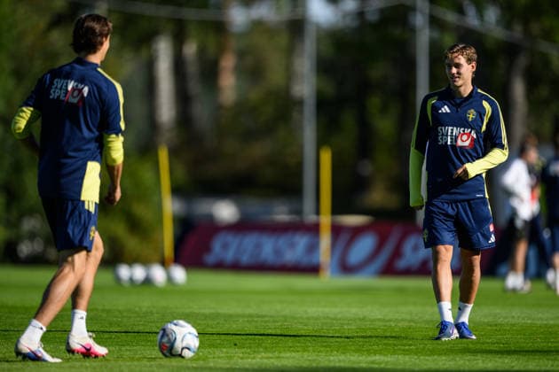 September 23, 2026: Hampus Skoglund of the Swedish men’s national soccer team at a training session on September 23, 2026 in Stockholm. Photo by Jesper Zerman. BILDBYRAN code JZ JZ0756 soccer football fotball Nations League UEFA Nations League training practice Sweden Sweden Sweden A BBENG  Copyright: JESPERxZERMAN BB260923JZ004