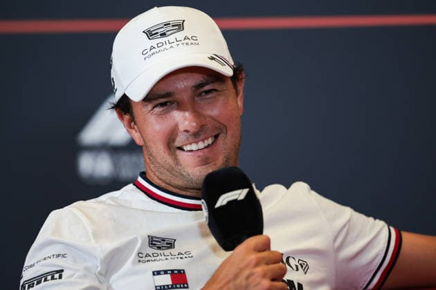 F1 - AZERBAIJAIN GRAND PRIX 2026 PEREZ Sergio (mex), Cadillac F1 Team MAC-26, portrait press conference, PK, Pressekonferenz during the 2026 Formula 1 Azerbaijan Grand Prix, 15th round of the 2026 Formula One World Championship, WM, Weltmeisterschaft from September 24 to 26, 2026 on the Baku City Circuit, in Baku, Azerbaijan - BakuAzerbaijan  Copyright: xEricxAlonsox