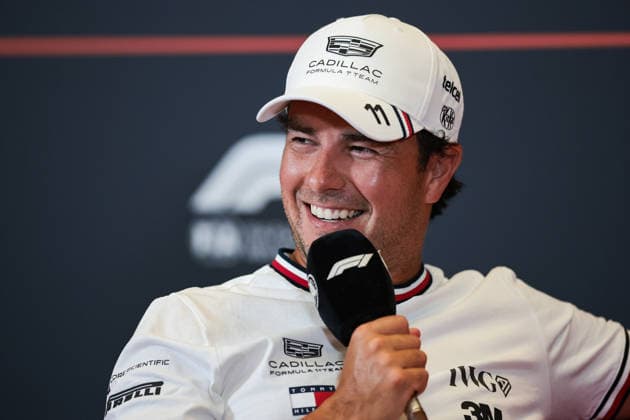 F1 - AZERBAIJAIN GRAND PRIX 2026 PEREZ Sergio (mex), Cadillac F1 Team MAC-26, portrait press conference, PK, Pressekonferenz during the 2026 Formula 1 Azerbaijan Grand Prix, 15th round of the 2026 Formula One World Championship, WM, Weltmeisterschaft from September 24 to 26, 2026 on the Baku City Circuit, in Baku, Azerbaijan - BakuAzerbaijan Copyright: xEricxAlonsox