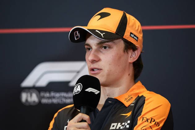 F1 - AZERBAIJAIN GRAND PRIX 2026 PIASTRI Oscar (aus), McLaren F1 Team MCL40, portrait press conference, PK, Pressekonferenz during the 2026 Formula 1 Azerbaijan Grand Prix, 15th round of the 2026 Formula One World Championship, WM, Weltmeisterschaft from September 24 to 26, 2026 on the Baku City Circuit, in Baku, Azerbaijan - BakuAzerbaijan  Copyright: xEricxAlonsox