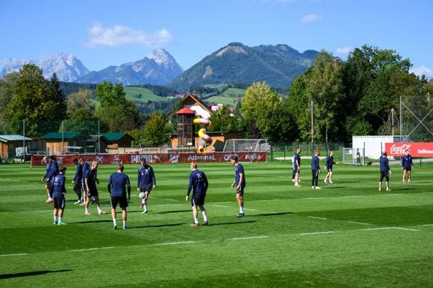 SOCCER - NL, AUT vs ISR WINDISCHGARSTEN,AUSTRIA,23.SEP.26 - SOCCER - UEFA Nations League, group stage, OEFB international match, Länderspiel, Nationalmannschaft Austria vs Israel, preview, training team AUT. Image shows players of AUT.  GEPAxpictures xChristianxMoser