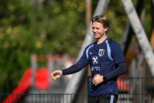 SOCCER - NL, AUT vs ISR WINDISCHGARSTEN,AUSTRIA,23.SEP.26 - SOCCER - UEFA Nations League, group stage, OEFB international match, Länderspiel, Nationalmannschaft Austria vs Israel, preview, training team AUT. Image shows Patrick Wimmer (AUT).  GEPAxpictures xChristianxMoser