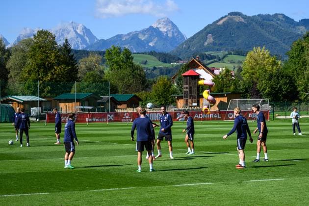 SOCCER - NL, AUT vs ISR WINDISCHGARSTEN,AUSTRIA,23.SEP.26 - SOCCER - UEFA Nations League, group stage, OEFB international match, Länderspiel, Nationalmannschaft Austria vs Israel, preview, training team AUT. Image shows players of AUT.  GEPAxpictures xChristianxMoser