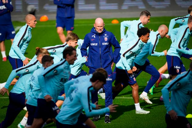 The men s national soccer team trains at Ullevaal, Oslo, on September 23, 2026. Training session with the Norwegian men s national soccer team at Ullevaal Stadium, before the Nations League matches against Denmark, Portugal, and Wales. Photo: Heiko Junge, NTB, Oslo, Norway. EDITORIAL USE ONLY. RESTRICTED USE FOR BETTING COMPANIES.  Copyright: xHeikoxJungex xNTBx