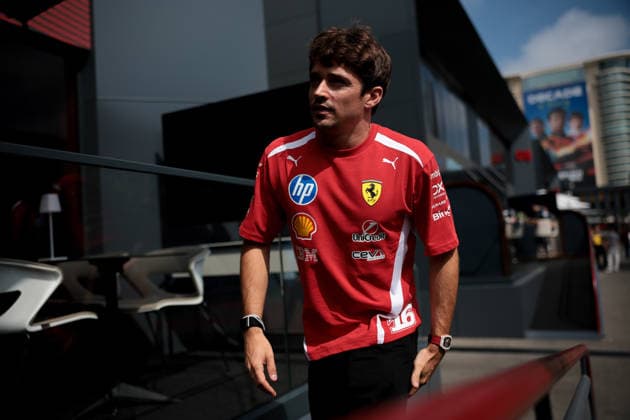 F1 - AZERBAIJAIN GRAND PRIX 2026 LECLERC Charles (mco), Scuderia Ferrari SF-26, portrait during the 2026 Formula 1 Azerbaijan Grand Prix, 15th round of the 2026 Formula One World Championship, WM, Weltmeisterschaft from September 24 to 26, 2026 on the Baku City Circuit, in Baku, Azerbaijan - BakuAzerbaijan  Copyright: xEricxAlonsox
