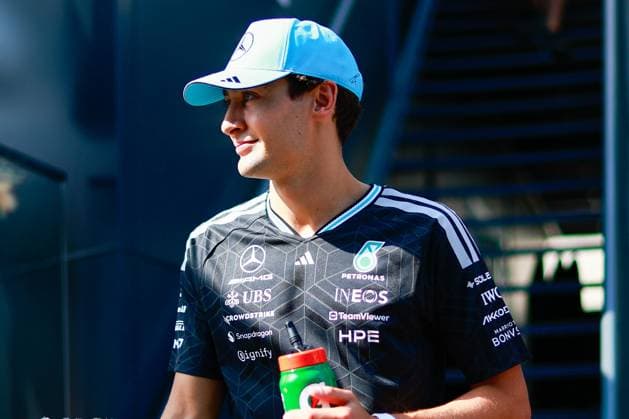 RUSSELL George (GBR), Mercedes AMG F1 Team W17, portrait F1 GP 15 Baku 2026 F1 GP 15 Baku 2026 NORRIS Lando (GBR), McLaren F1 Team MCL40, portrait F1 GP 15 Baku 2026 Azerbaijan