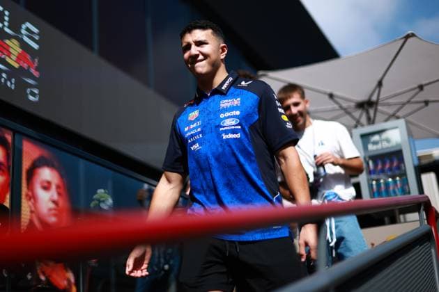 HADJAR Isack (FRA), Red Bull Racing Ford RB22, portrait, F1 GP 15 Baku 2026, F1 GP 15 Baku 2026, NORRIS Lando (GBR), McLaren F1 Team MCL40, portrait F1 GP 15 Baku 2026 Azerbaijan