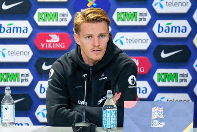 The men s national soccer team trains at Ullevaal, Oslo, September 23, 2026. Martin Ødegaard during a press conference with the Norwegian men s national soccer team at Ullevaal Stadium, ahead of the Nations League matches against Denmark, Portugal, and Wales. Photo: Heiko Junge, NTB, Oslo, Norway. EDITORIAL USE ONLY. RESTRICTED USE FOR BETTING COMPANIES  Copyright: xHeikoxJungex xNTBx