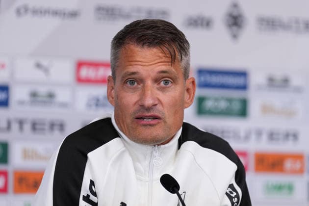 September 23, 2026, xydrx, soccer, Borussia Mönchengladbach press conference, official coach presentation at ista Borussia Park, 2026–2027 season, Alexander Blessin, head coach of Borussia Mönchengladbach. DFB regulations prohibit any use of photographs as image sequences and or quasi-video. Copyright: HMBxMedia YannisxDreimann