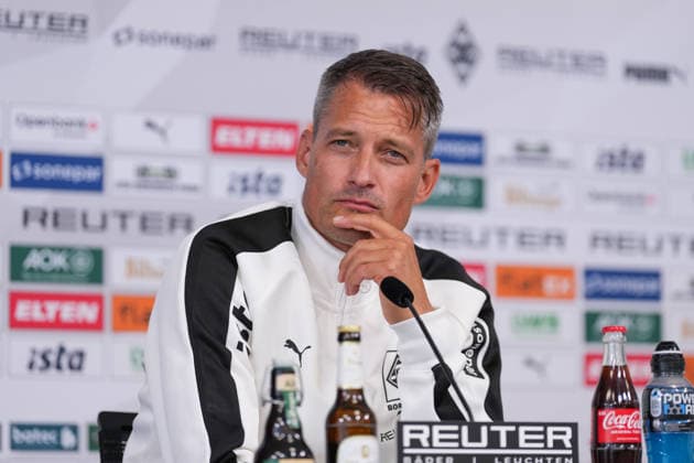 September 23, 2026, xydrx, soccer, Borussia Mönchengladbach press conference, official coach presentation at ista Borussia Park, 2026–2027 season, Alexander Blessin, head coach of Borussia Mönchengladbach. DFB regulations prohibit any use of photographs as image sequences and or quasi-video. Copyright: HMBxMedia YannisxDreimann