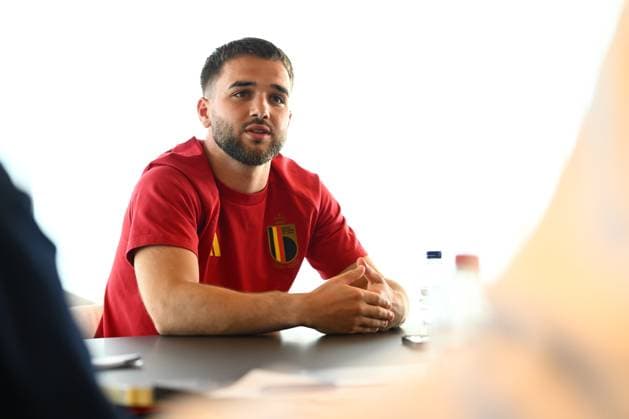 Italy v Belgium - UEFA Nations League 2026 Media Activities 23 09 2026 TUBIZE, BELGIUM - SEPTEMBER 23 : Raskin Nicolas midfielder of Belgium speaking with the media during a pre-match press conference, PK, Pressekonferenz ahead of the UEFA Nations League tournament league phase matchday 1 group A1 match between Italy and Belgium on September 23, 2026 in Tubize, Belgium, 23 09 2026 Tubize Belgium  Copyright: xVincentxKalutx