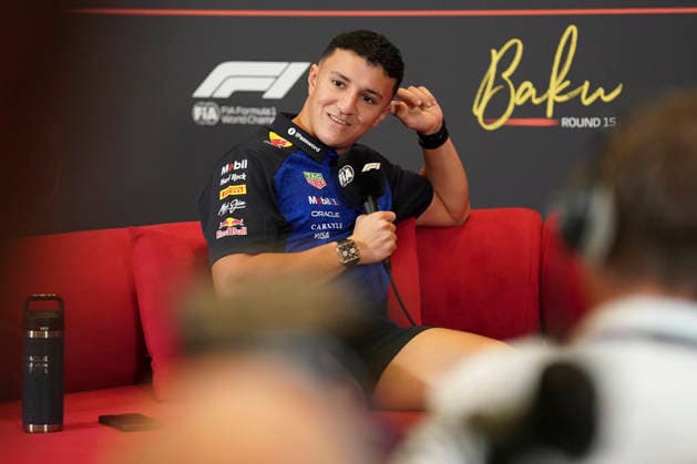 FORMULA 1 AZERBAIJAN GRAND PRIX 2026 Isack Hadjar (FRA) 6 Red Bull Racing in a press conference, PK, Pressekonferenz during the Formula 1 Qatar Airways Azerbaijan Grand Prix 2026, Round 15 of the 2026 Formula 1 World Championship, WM, Weltmeisterschaft from 24th - 26th September 2026 at the Baku City Circuit, Baku, Azerbaijan. Credit: Robbie Hoad Every Second Media Editorial use only. All images are copyright Every Second Media Limited. No images may be reproduced without prior permission. Copyright: xIMAGO EveryxSecondxMediax ESM-2183-0032 RobbiexHoadx xEveryxSecondxMediax