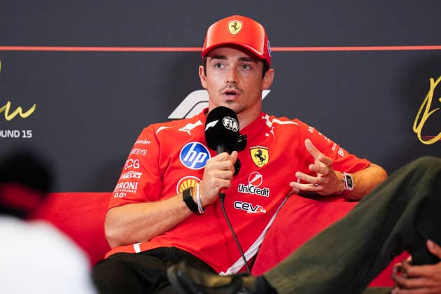 FORMULA 1 AZERBAIJAN GRAND PRIX 2026 Charles Leclerc (MON) 16 Ferrari in a press conference, PK, Pressekonferenz during the Formula 1 Qatar Airways Azerbaijan Grand Prix 2026, Round 15 of the 2026 Formula 1 World Championship, WM, Weltmeisterschaft from 24th - 26th September 2026 at the Baku City Circuit, Baku, Azerbaijan. Credit: Robbie Hoad Every Second Media Editorial use only. All images are copyright Every Second Media Limited. No images may be reproduced without prior permission. Copyright: xIMAGO EveryxSecondxMediax ESM-2183-0039 RobbiexHoadx xEveryxSecondxMediax