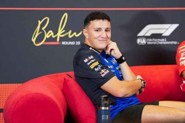 FORMULA 1 AZERBAIJAN GRAND PRIX 2026 Isack Hadjar (FRA) 6 Red Bull Racing in a press conference, PK, Pressekonferenz during the Formula 1 Qatar Airways Azerbaijan Grand Prix 2026, Round 15 of the 2026 Formula 1 World Championship, WM, Weltmeisterschaft from 24th - 26th September 2026 at the Baku City Circuit, Baku, Azerbaijan. Credit: Robbie Hoad Every Second Media Editorial use only. All images are copyright Every Second Media Limited. No images may be reproduced without prior permission. Copyright: xIMAGO EveryxSecondxMediax ESM-2183-0041 RobbiexHoadx xEveryxSecondxMediax