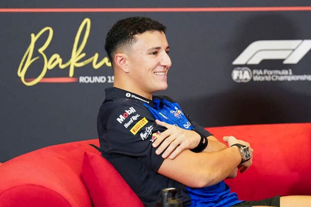FORMULA 1 AZERBAIJAN GRAND PRIX 2026 Isack Hadjar (FRA) 6 Red Bull Racing in a press conference, PK, Pressekonferenz during the Formula 1 Qatar Airways Azerbaijan Grand Prix 2026, Round 15 of the 2026 Formula 1 World Championship, WM, Weltmeisterschaft from 24th - 26th September 2026 at the Baku City Circuit, Baku, Azerbaijan. Credit: Robbie Hoad Every Second Media Editorial use only. All images are copyright Every Second Media Limited. No images may be reproduced without prior permission. Copyright: xIMAGO EveryxSecondxMediax ESM-2183-0042 RobbiexHoadx xEveryxSecondxMediax