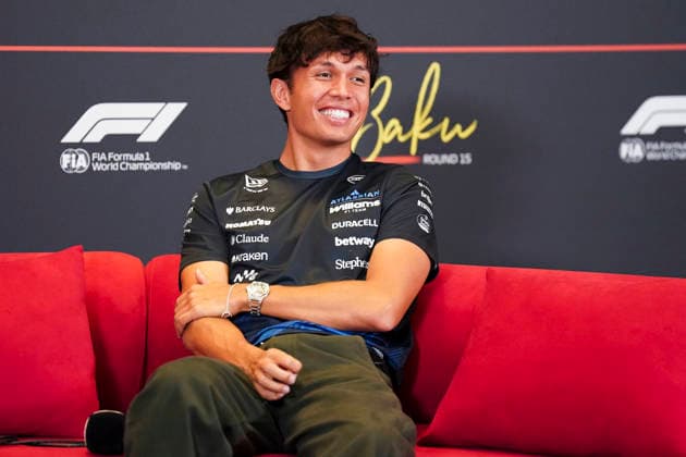 FORMULA 1 AZERBAIJAN GRAND PRIX 2026 Alexander Albon (THA) 23 Williams F1 Team in a press conference, PK, Pressekonferenz during the Formula 1 Qatar Airways Azerbaijan Grand Prix 2026, Round 15 of the 2026 Formula 1 World Championship, WM, Weltmeisterschaft from 24th - 26th September 2026 at the Baku City Circuit, Baku, Azerbaijan. Credit: Robbie Hoad Every Second Media Editorial use only. All images are copyright Every Second Media Limited. No images may be reproduced without prior permission. Copyright: xIMAGO EveryxSecondxMediax ESM-2183-0046 RobbiexHoadx xEveryxSecondxMediax