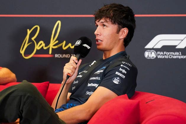 FORMULA 1 AZERBAIJAN GRAND PRIX 2026 Alexander Albon (THA) 23 Williams F1 Team in a press conference, PK, Pressekonferenz during the Formula 1 Qatar Airways Azerbaijan Grand Prix 2026, Round 15 of the 2026 Formula 1 World Championship, WM, Weltmeisterschaft from 24th - 26th September 2026 at the Baku City Circuit, Baku, Azerbaijan. Credit: Robbie Hoad Every Second Media Editorial use only. All images are copyright Every Second Media Limited. No images may be reproduced without prior permission. Copyright: xIMAGO EveryxSecondxMediax ESM-2183-0048 RobbiexHoadx xEveryxSecondxMediax