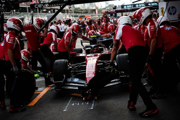F1 - AZERBAIJAIN GRAND PRIX 2026 Scuderia Ferrari pit stop practice during the 2026 Formula 1 Azerbaijan Grand Prix, 15th round of the 2026 Formula One World Championship, WM, Weltmeisterschaft from September 24 to 26, 2026 on the Baku City Circuit, in Baku, Azerbaijan - BakuAzerbaijan  Copyright: xEricxAlonsox