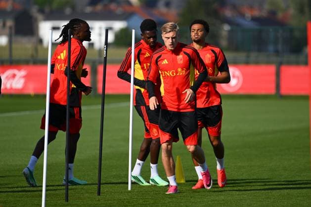 Belgium U21, U 21 Media Activities 23 09 2026 TUBIZE, BELGIUM - SEPTEMBER 23 : Bassette Norman forward of Belgium U21 pictured during a training session of the Belgium Under 21 on September 23, 2026 in Tubize, Belgium, 23 09 2026 Tubize Belgium  Copyright: xVincentxKalutx