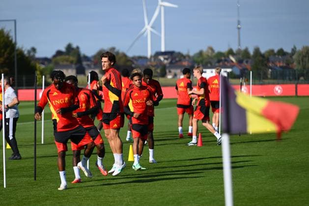 Belgium U21, U 21 Media Activities 23 09 2026 TUBIZE, BELGIUM - SEPTEMBER 23 : Lapage Amando defender of Belgium U21 pictured during a training session of the Belgium Under 21 on September 23, 2026 in Tubize, Belgium, 23 09 2026 Tubize Belgium  Copyright: xVincentxKalutx