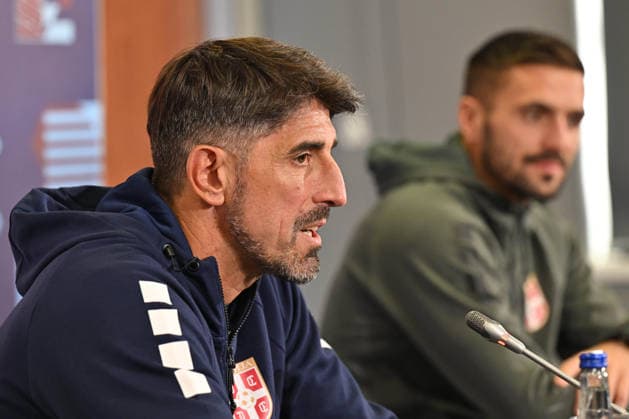 SERBIA FOOTBALL VELJKO PAUNOVIC coach and DUSAN TADIC Serbian football nation al team press conference, PK, Pressekonferenz Stara Pazova 23.09.2026 Foto: FOOTBALL, SERBIA, PRESS CONFERENCE Stara Pazova Sports center Stara Pazova Serbia Copyright: xMarkoxMetlas xMNxPressx