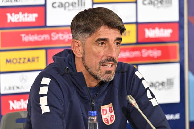 SERBIA FOOTBALL VELJKO PAUNOVIC coach Serbian football nation al team press conference, PK, Pressekonferenz Stara Pazova 23.09.2026 Foto: FOOTBALL, SERBIA, PRESS CONFERENCE Stara Pazova Sports center Stara Pazova Serbia Copyright: xMarkoxMetlas xMNxPressx