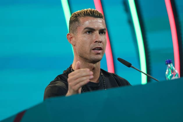 Lisbon, Portugal, September 23: Cristiano Ronaldo of Portugal during the press conference ahead of the UEFA Nations League 2026–27 League Phase Matchday 1 game between Portugal and Wales at Estadio José Alvalade in Lisbon, Portugal Copyright: HMBxMedia JoaquimxFerreira