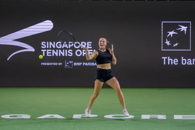 RECORD DATE NOT STATED 23rd September 2026; Kallang Tennis Hub, Singapore; WTA, Tennis Damen Tennis, Singapore Open Day 3; Oleksandra Oliynykova, Ukraine DavidxAsh
