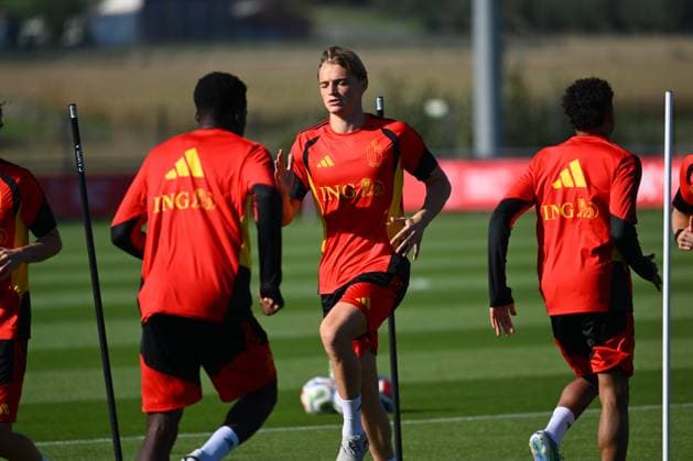 Belgium U21, U 21 Media Activities 23 09 2026 TUBIZE, BELGIUM - SEPTEMBER 23 : Smets Matte defender of Belgium U21 pictured during a training session of the Belgium Under 21 on September 23, 2026 in Tubize, Belgium, 23 09 2026 Tubize Belgium  Copyright: xVincentxKalutx