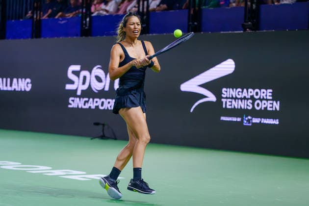 RECORD DATE NOT STATED 23rd September 2026; Kallang Tennis Hub, Singapore; WTA, Tennis Damen Tennis, Singapore Open Day 3; Su-Wei Hsieh, Taiwan DavidxAsh