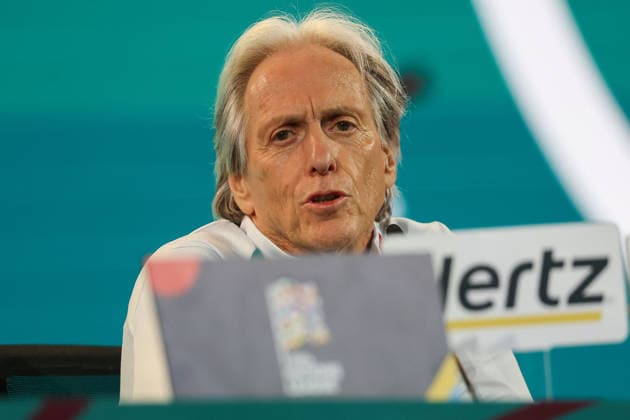 Lisbon, Portugal, September 23: Portugal s head coach, Jorge Jesus, during the press conference ahead of the UEFA Nations League 2026–27 League Phase Matchday 1 match between Portugal and Wales at Estádio José Alvalade in Lisbon, Portugal Copyright: HMBxMedia JoaquimxFerreira
