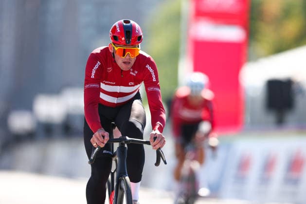 2026 UCI Road World Championships Picture by Vaughn Ridley SWpix.com - 23 09 2026 - Cycling - 2026 UCI Road World Championships - MontrÃ al, Canada - Training Practice - Mads Pedersen (Denmark) Copyright: x xSWpix.comx(t axPhotographyxHubxLtd)xVaughnxRidley SWpix.comx SWP-3521-1853